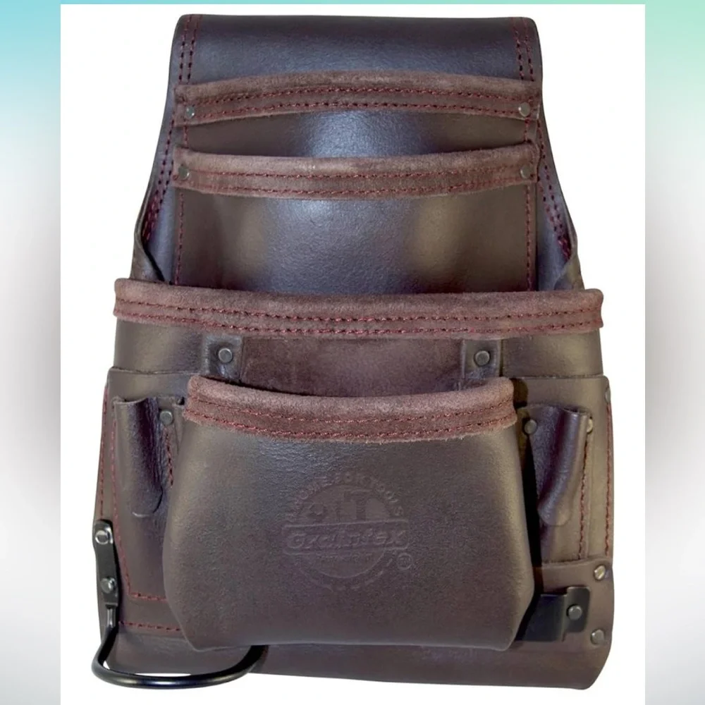 Premium Dark Brown Leather Tool Pouch
